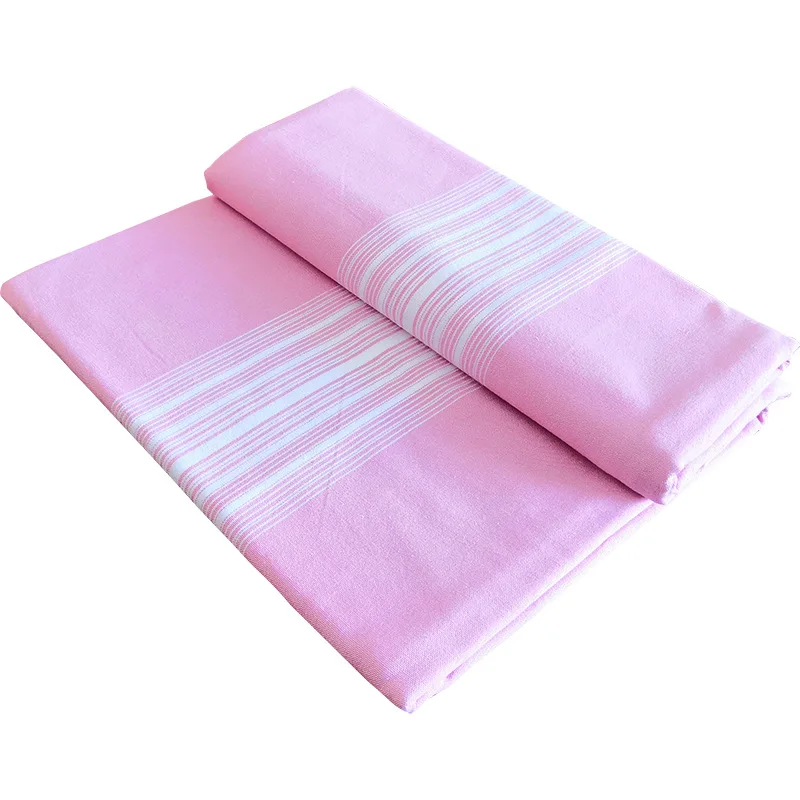 

Single double old three sets of rice bed cotton special stripe 1.51.8 mattress single thickened sheet coarse cloth single pure