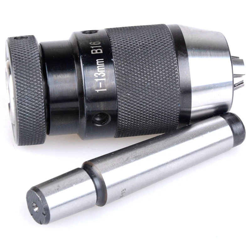 MT2 B16 Keyless Drill Chuck Self Tighten B16 (1-13Mm) Shank Morse Taper Shank 2 Hand Tightening Drill Chuck