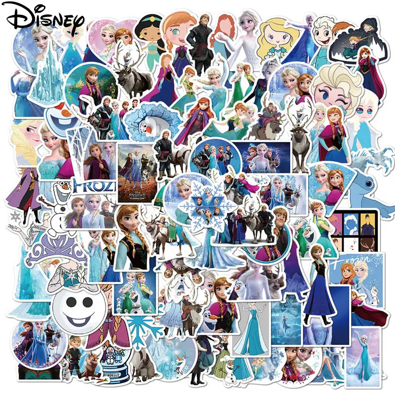 Холодное сердце 2 Disney наклейки 50 шт в наборе платье принцессы с рисунком Микки и