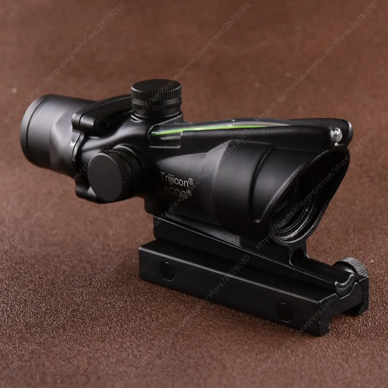 Тактический trijicon в стиле ACOG 4x32 зеленая ткань прицел для Пикатинни Крепление