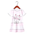 Ночная рубашка для девочек 2, 6, 8, 10, 14 лет, из мягкого хлопка