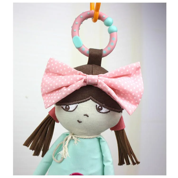 Детские погремушки симпатичная кукла прорезыватель Polly для раннего развития