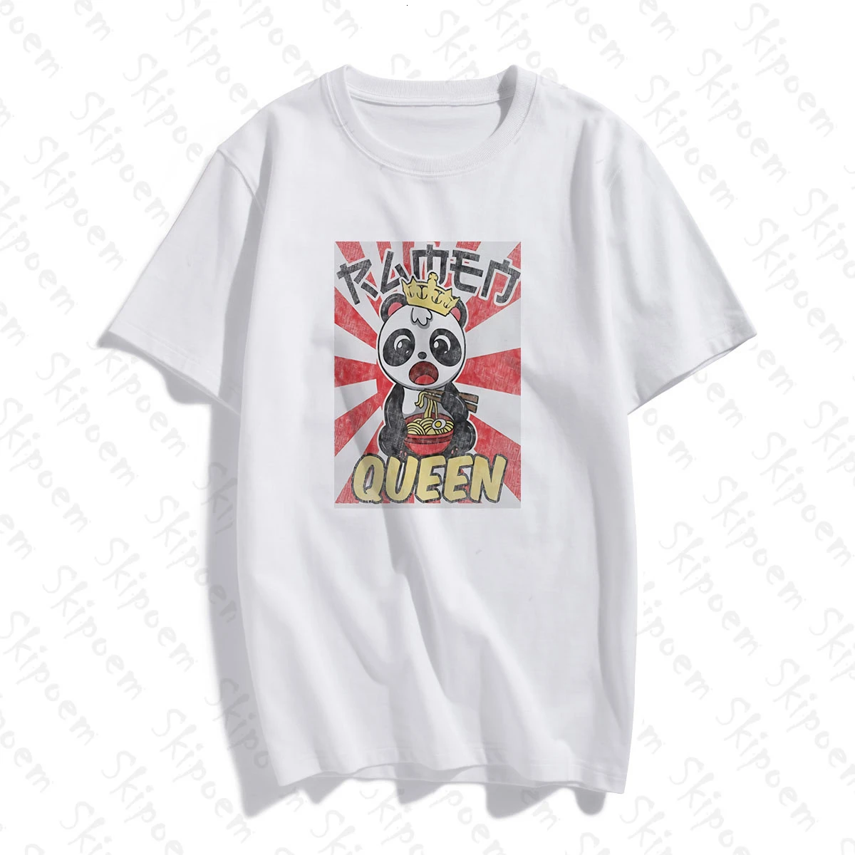 Забавная Harajuku эстетика каваи панда королева Футболка для женщин Tumblr Панк Винтаж