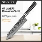 Нож XINZUO 8,5 дюйма Gyuto VG10, японские кухонные ножи из дамасской нержавеющей стали, мясник, шеф-повар, стальные с деревянной ручкой Pakka