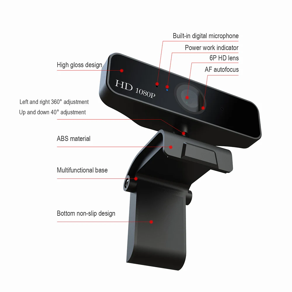 Hxsj S1 HD 1080P Веб-камера Встроенный микрофон Автофокус Высококачественная веб-камера для Видеозвонок для ПК ноутбука периферийное устройство компьютера камера