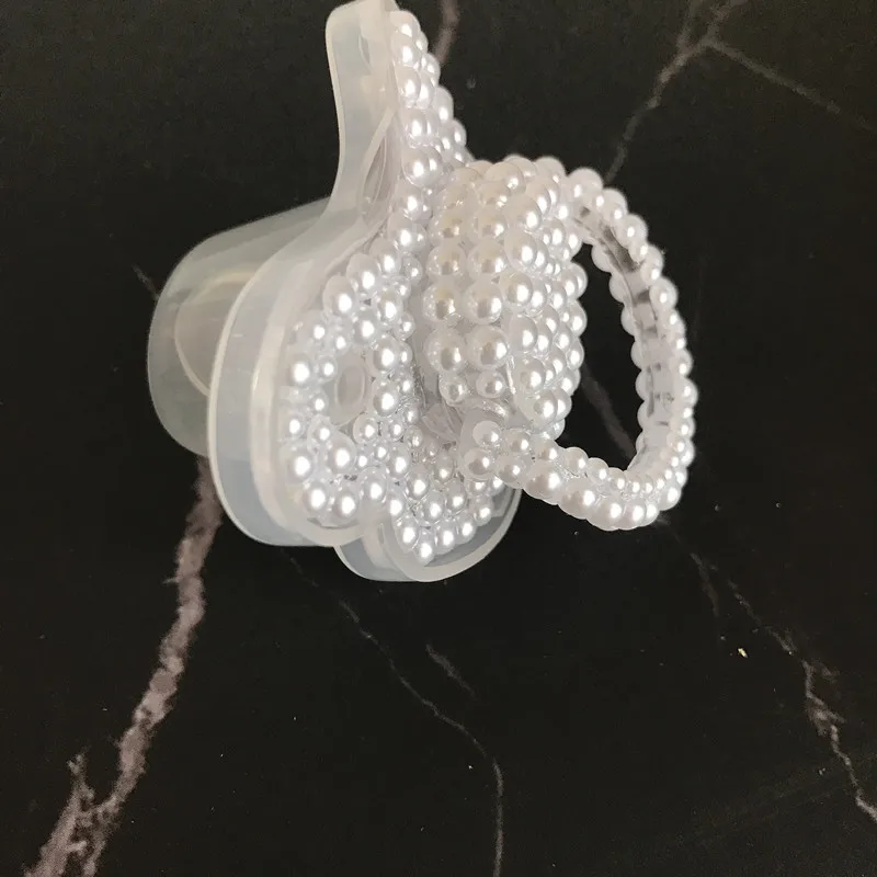 Ручная работа под заказ хэндмейд для новорожденных крестины белый жемчуг соска
