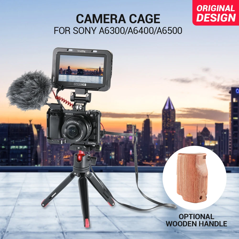 Клетка SmallRig a6400 для sony A6300/A6400/A6500, в форме, для DSLR камеры с отверстиями для резьбы 1/4 и 3/8-2310