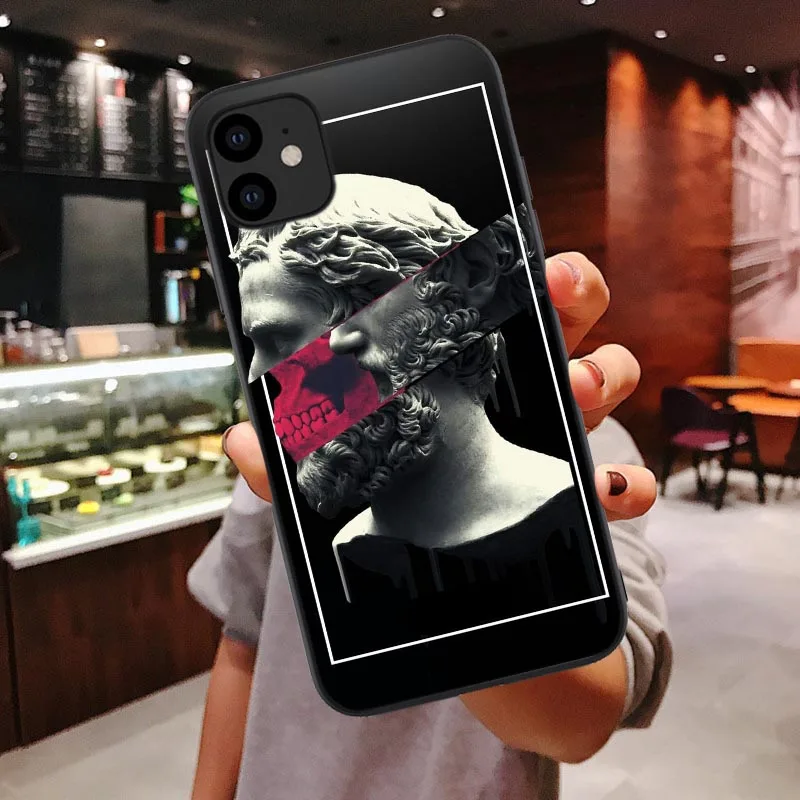 Новый Забавный чехол для iPhone 11 Pro Max 6 6s 7 8 Plus X XR XS телефона с абстрактным искусством