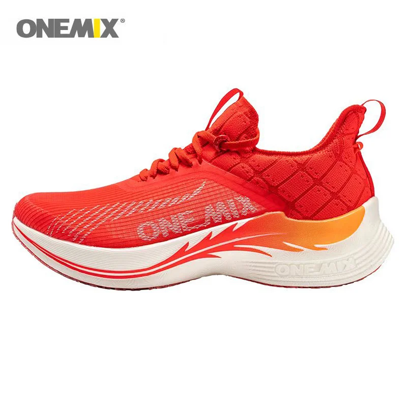 ONEMIX Woman Sport Running Shoes Stable Support Shock-relief Rebound Man Professional Carbon Plate Marathon Speed up Sneakers