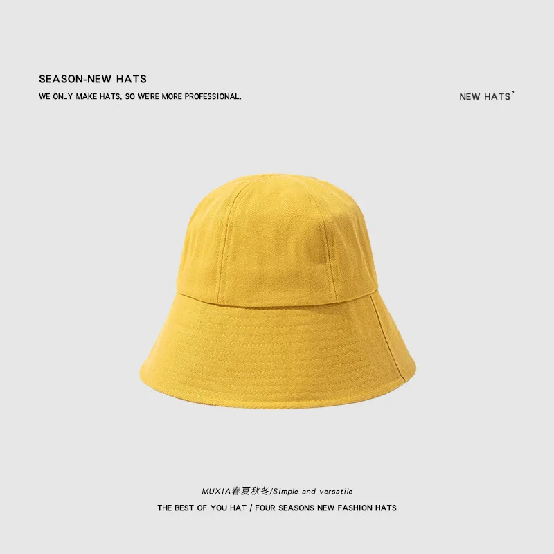 

Fashion Solid Color Bucket Hat Spring Summer Fisherman Hat Outdoor Women Panama Cap Lady Girls Beach Sun Caps