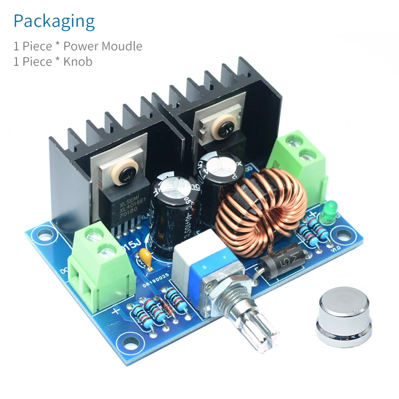 XL4016 Регулируемый Модуль источника питания 200 Вт понижающий преобразователь с
