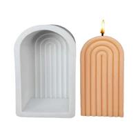 diy candles mould aromatherapy plaster wax candle arch n shaped silicone mold handmade soy cube soap molds
