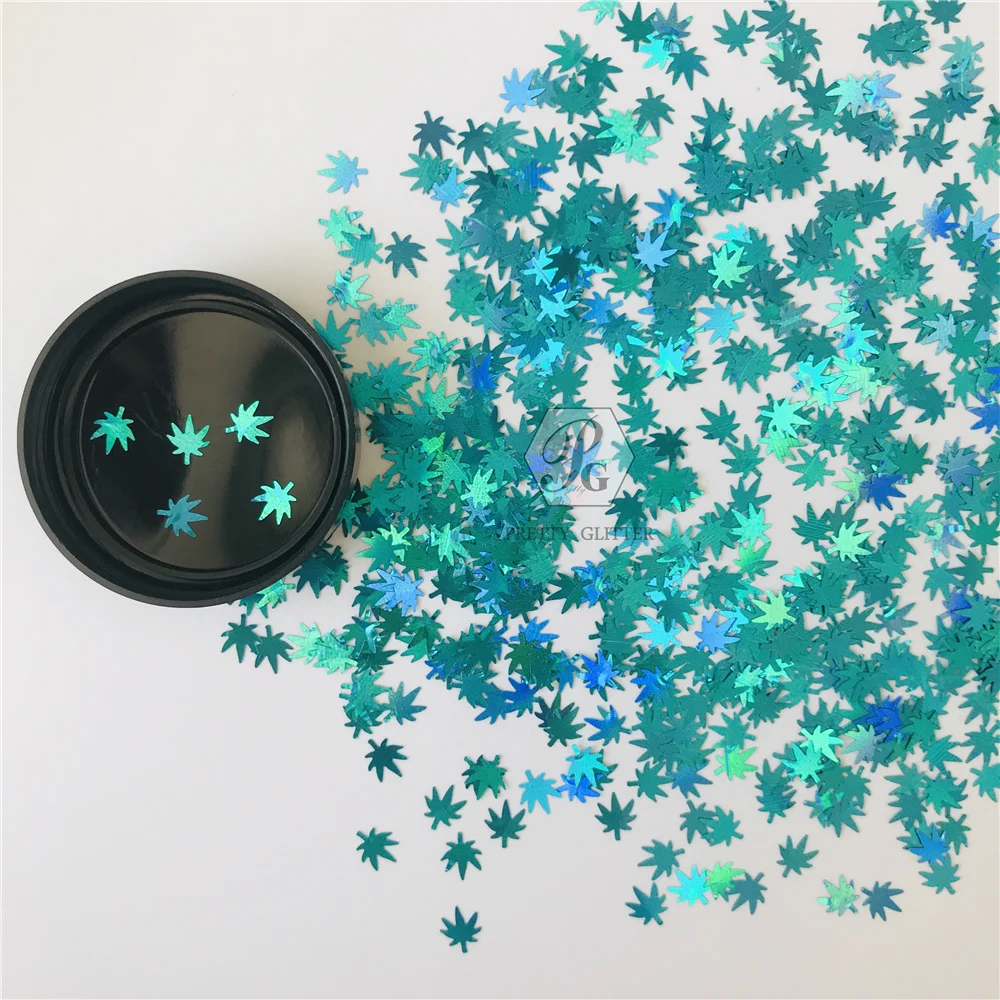 PrettyG 1 коробка пеньковые листья-травы в форме листьев Блестящие Блестки для смолы
