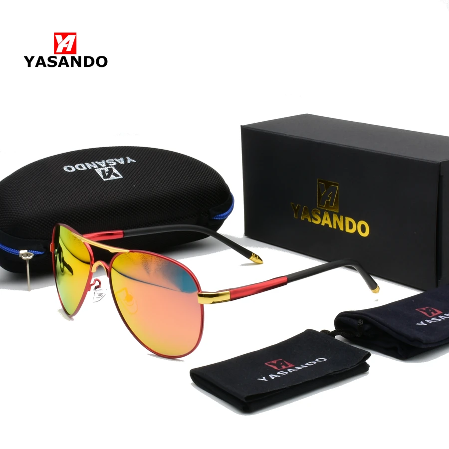 YASANDO поляризационные солнцезащитные очки для мужчин с покрытием линзы