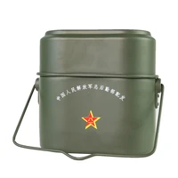 3 in 1 aluminum camping lunch box army canteen cup pot for picnic travel water bowl outdoor german military cooking cookware set