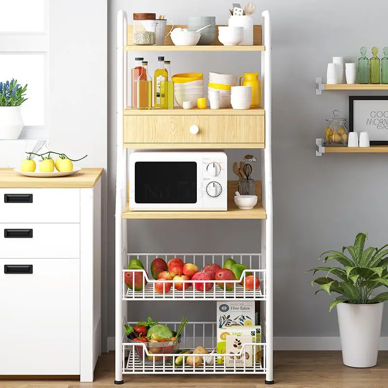 Кухонная стойка для хранения микроволновая печь стеллаж простая миска напольная