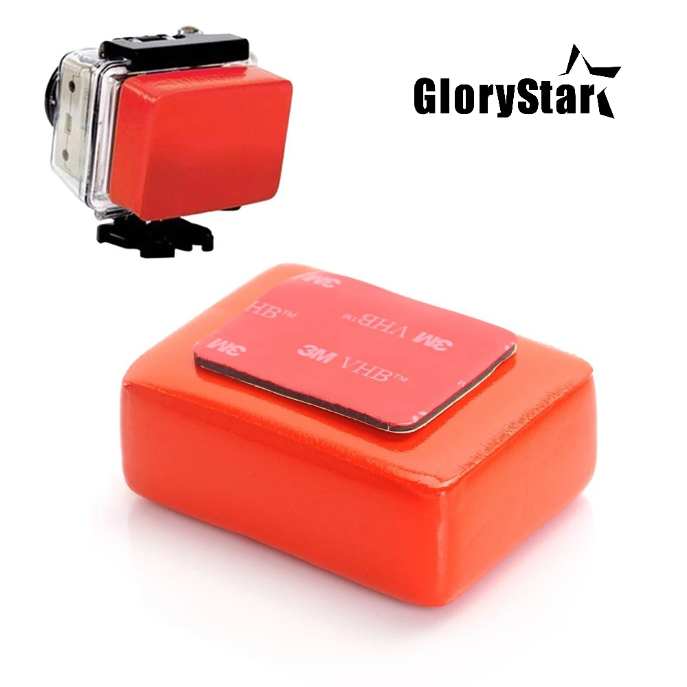 

GloryStar Float Floaty Box With 3M Adhesive Anti Sink Sticker Float Block Buoy Sponge for Gopro Hero 9 8 7 6 5 4 xiaomi Sjcam yi
