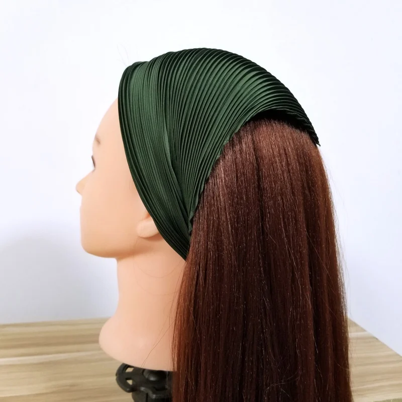 

Женский маленький шелковый шарф, однотонная плиссированная бандана, Дизайнерские шарфы разных цветов, шелковые головные уборы