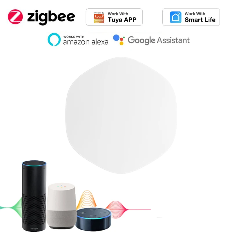

Умный выключатель Zigbee 3,0 Tuya, беспроводной светильник ключатель с голосовым управлением, несколько сцен связи, для умного дома, Alexa Google