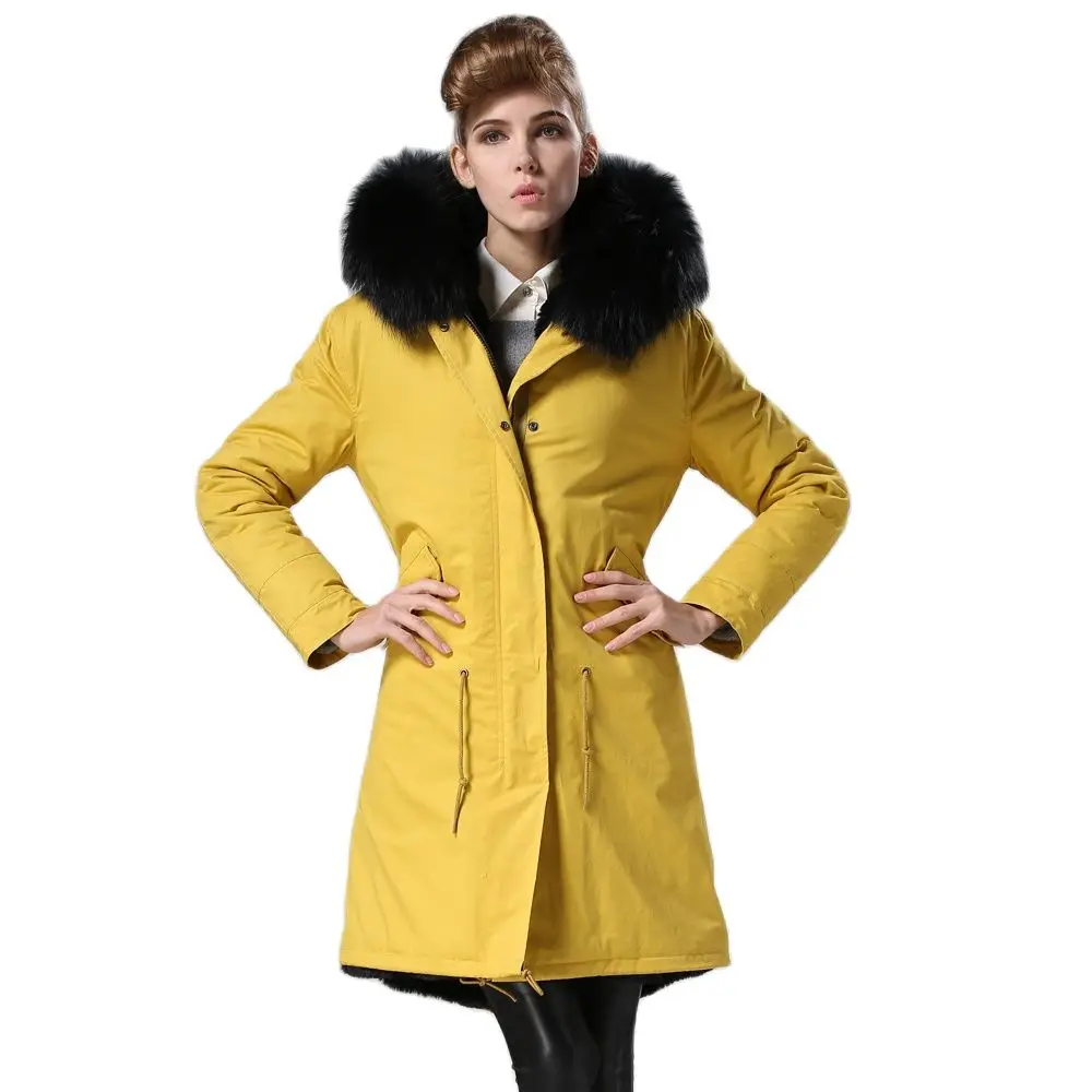 Длинная черная парка Mr And Mrs с подкладкой из искусственного меха