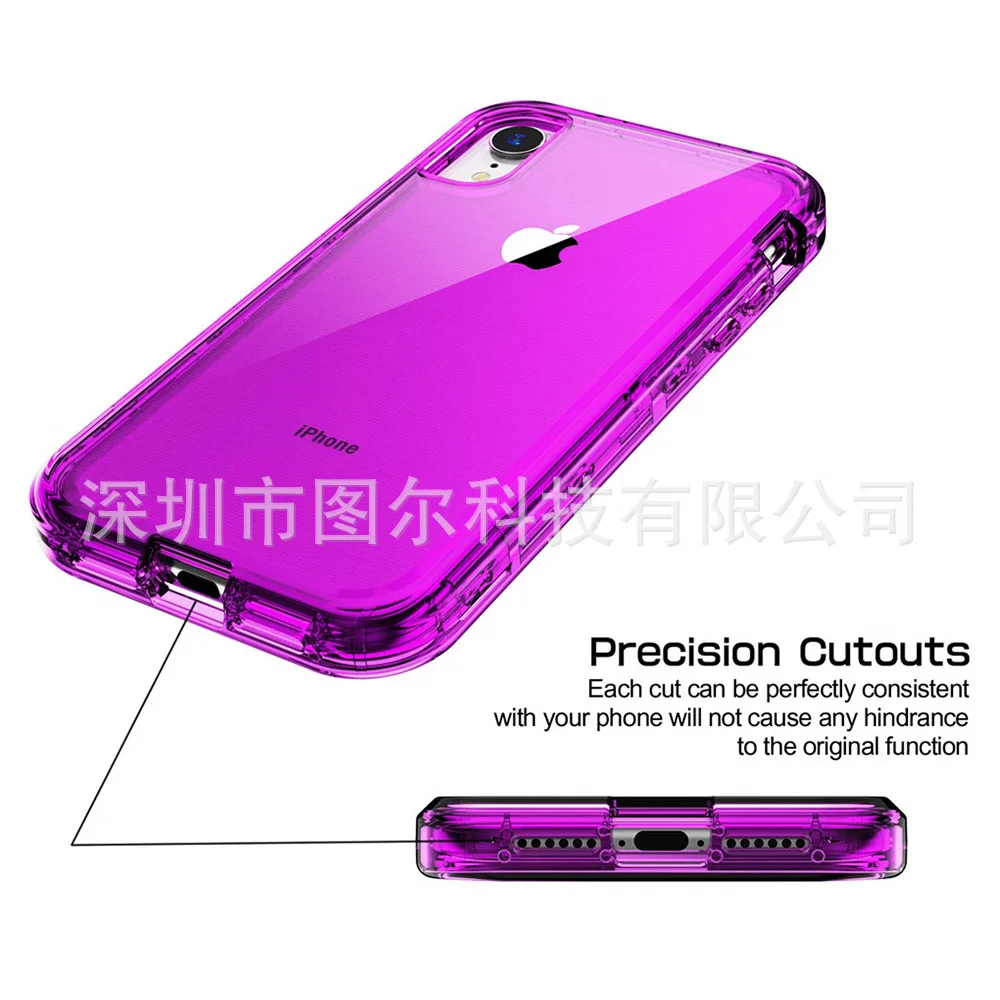 IPhone XR чехол для телефона прозрачный три в одном ударопрочный защитный чехол Xs MAX применимо 6 S 7-8 Plus