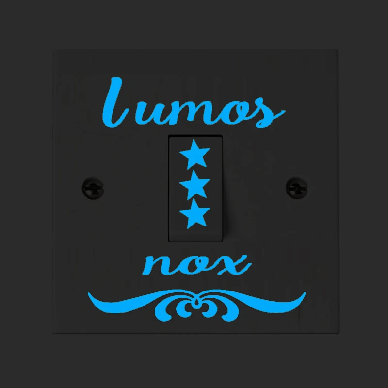blue light 03 Мультфильм DIY Lumos nox люминесцентный Переключатель стикер светится в темноте звезда Наклейка на стену s для детской комнаты украшение домашний декор - Цвет: blue light 03