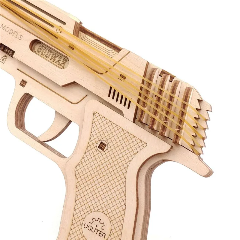Набор деревянных моделей пазлов ручной работы механическая передача стрельба из