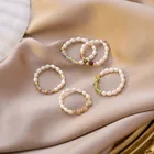 Женское кольцо с жемчугом AOMU, кольцо в стиле ретро с натуральным пресноводным жемчугом, геометрические кольца для женщин