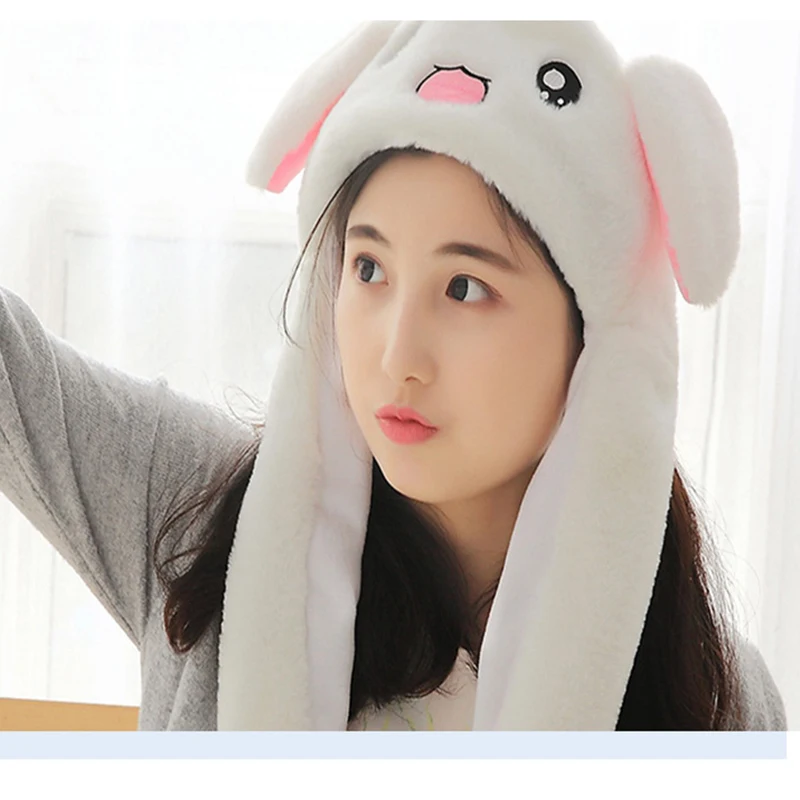 Мультяшные шляпы с подвижными ушками милый Игрушечный Кролик шапка подушкой
