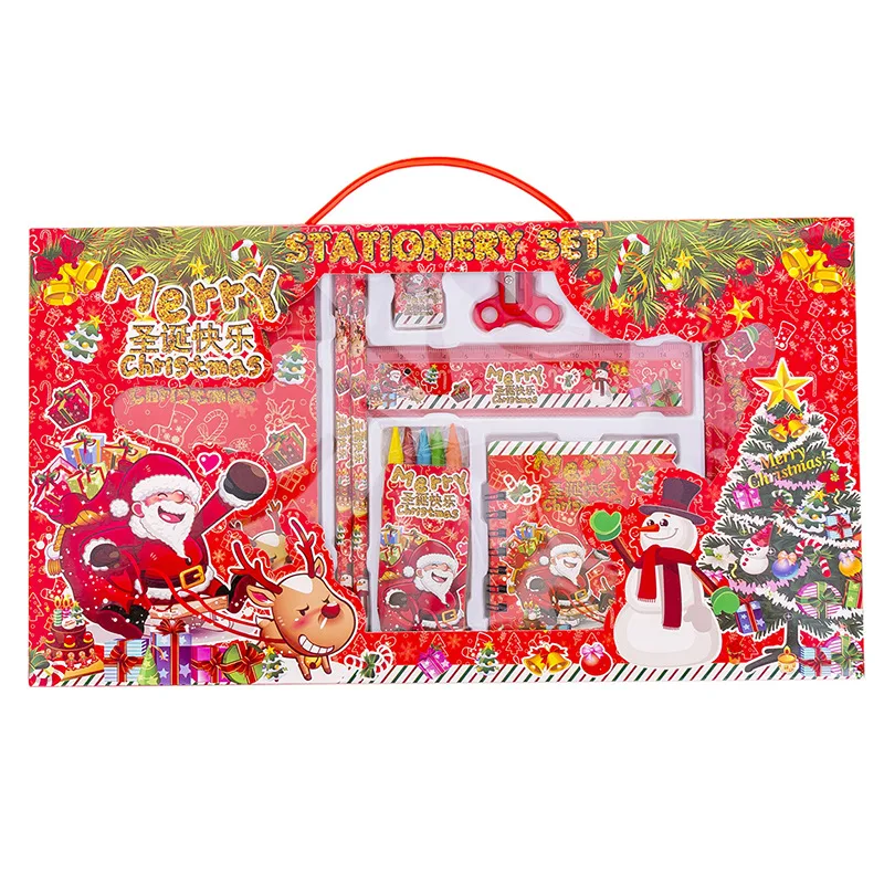 Канцелярские принадлежности с рождественской тематикой набор карандашей ластик