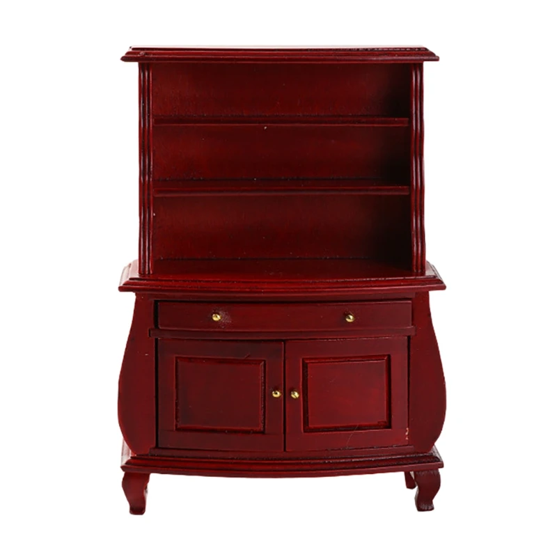 

1:12 Кукольный домик Миниатюрный Деревянный витрина шкаф дом Декор DIY игрушки