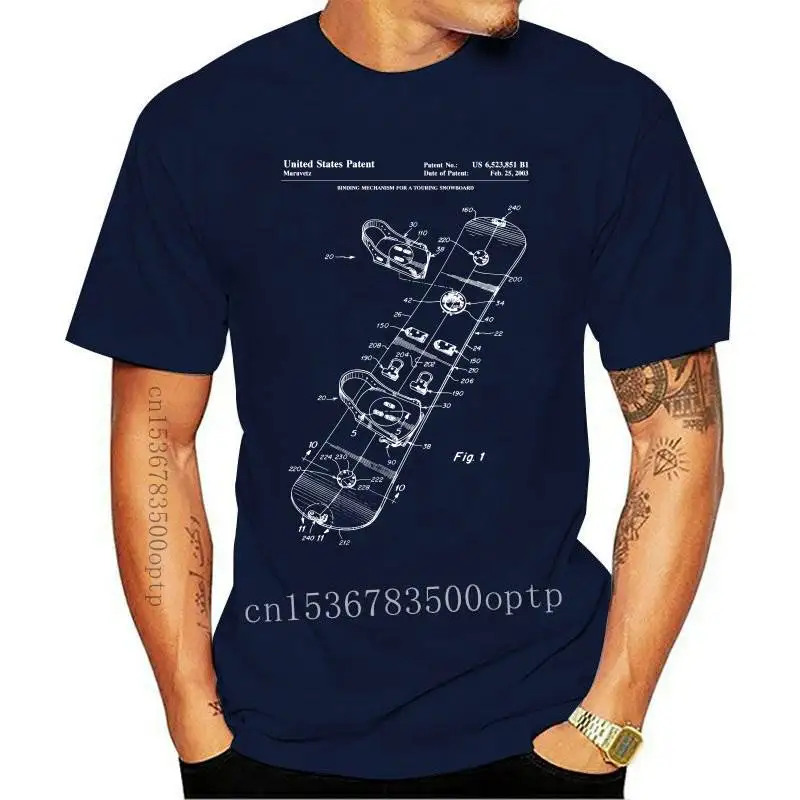 

New Snowboard Patent T Shirt Snowboard Gifts Snowboarder Shirt Snowboard Clothing Sports T Shirt