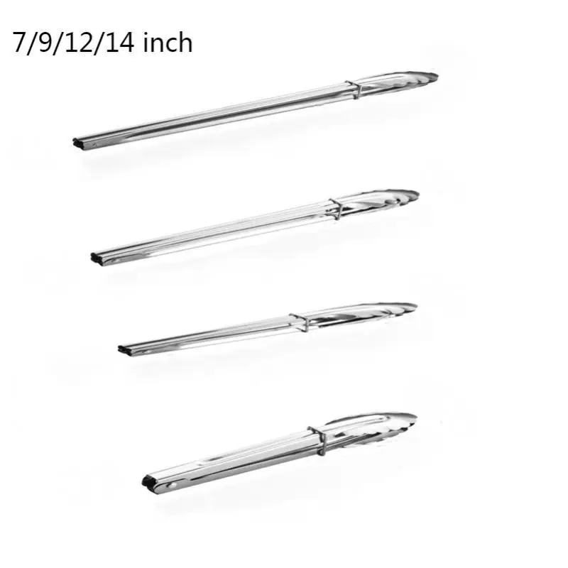 

1PCS/Stainless Steel Grilling Tong Kitchen Cooking Salad Bread Serving Tong Non-Stick Barbecue Clip Clamp Stainless Steel Tools