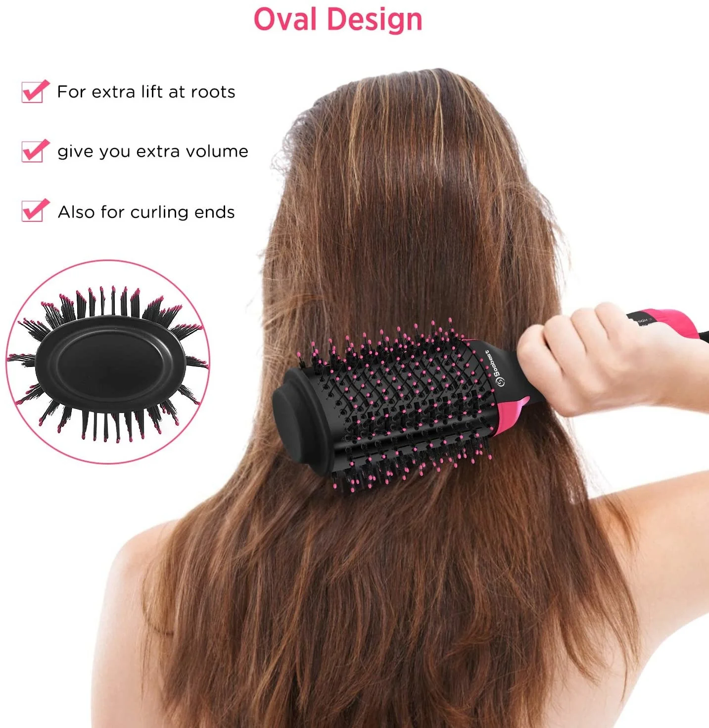 Одношаговая щетка с горячим воздухом бытовой фен и объединитель Плойка для волос