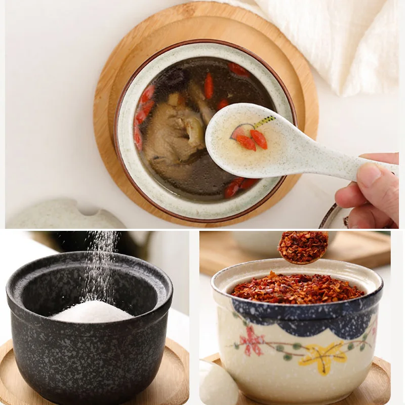 В японском стиле Керамика мелкая бытовая приправа со вкусовыми добавками