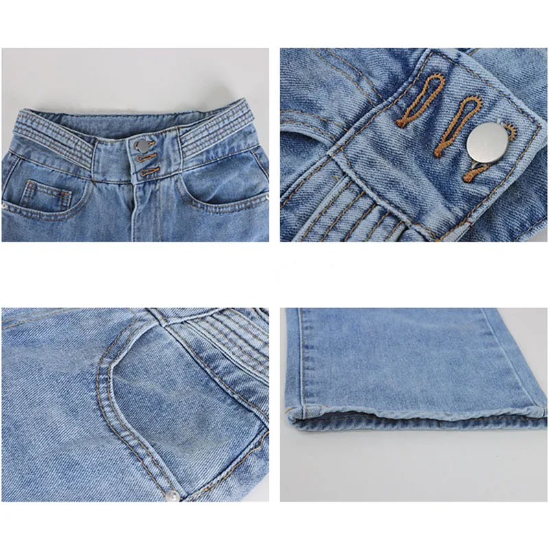 

Woman Jeans 2021 New Fashion Straight Pants High Waist Casual Mom Baggy Jean Female Full Length Loose Denim Boyfriend Trouser