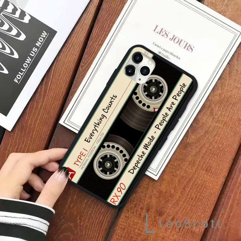 

Retro audio cassette Phone Case for iPhone 11 12 pro XS MAX 8 7 6 6S Plus X 5S SE 2020 XR Soft silicone