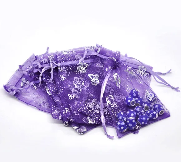 DoreenBeads модные сумки из органзы для ювелирных изделий прямоугольные с рисунком