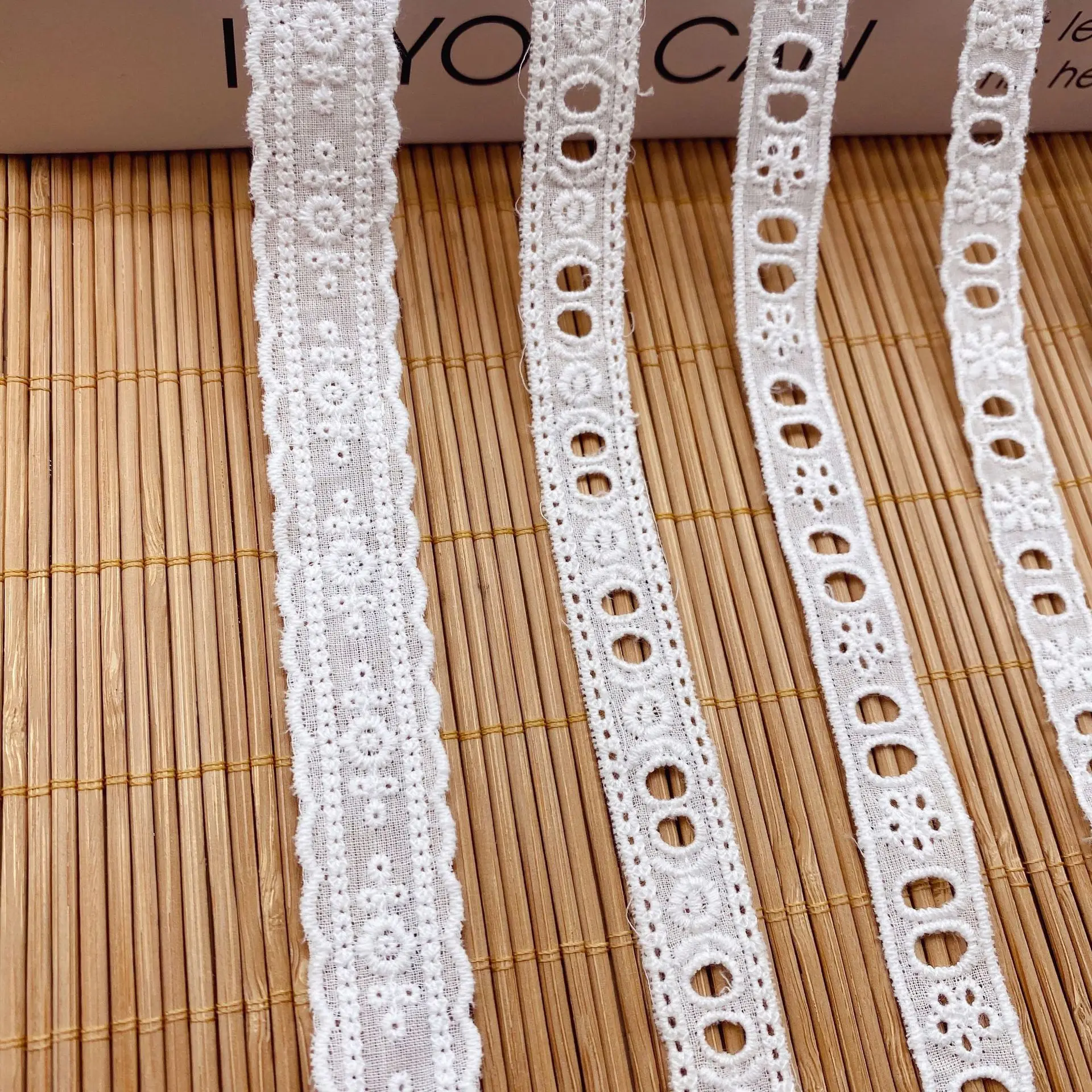 3 ярда/партия белые хлопковые ленты с вышивкой | Аксессуары для одежды