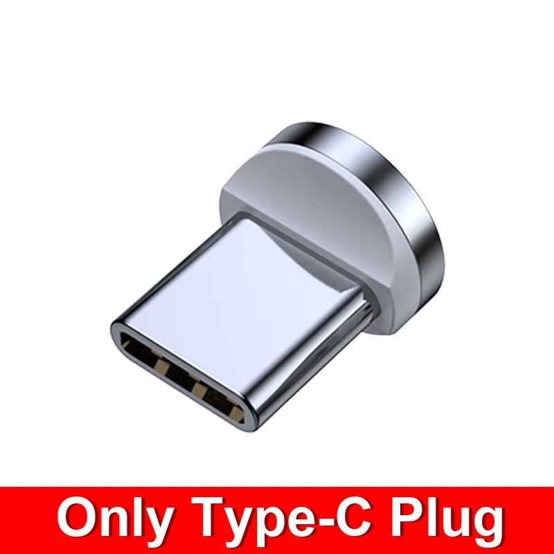 Only Type C Plug FPU Магнитный кабель Micro usb type C для iPhone кабель 1 м 2 м 3A провод для быстрой зарядки провод type-C магнит зарядное устройство кабели для мобильных телефонов - Цвет: Only Type C Plug