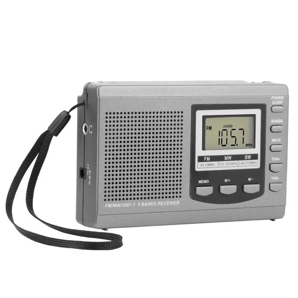 HRD-310 радио FM MW SW Цифровой Будильник приемник ж/наушники | Электроника