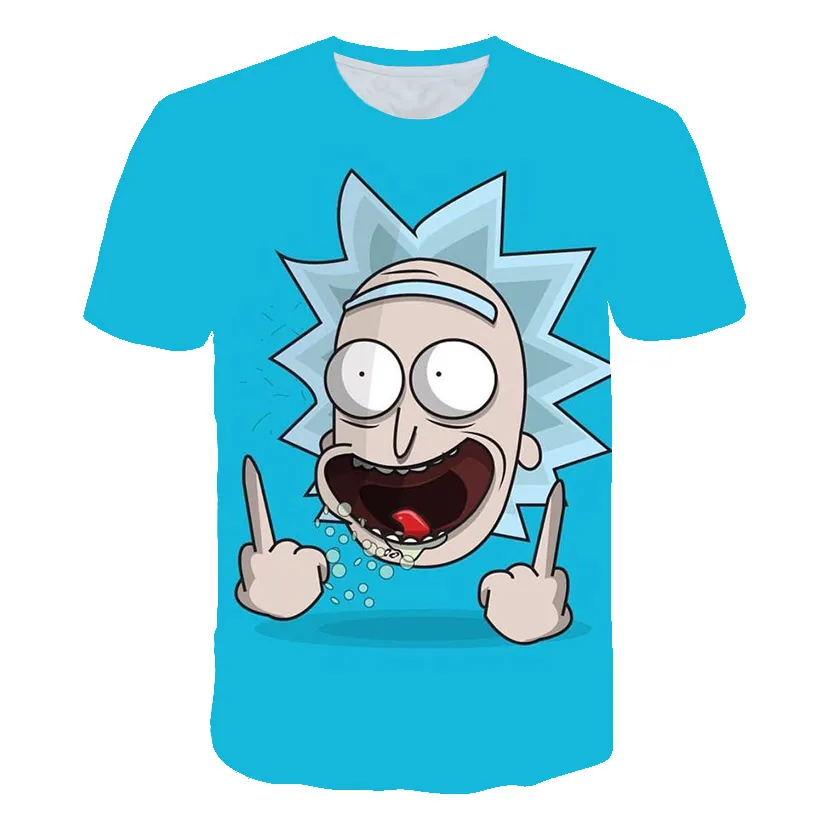 Venta caliente Galaxy espacio y Rick 3D t camisa de los hombres las mujeres camisetas verano аниме камисета Манга|Мужские