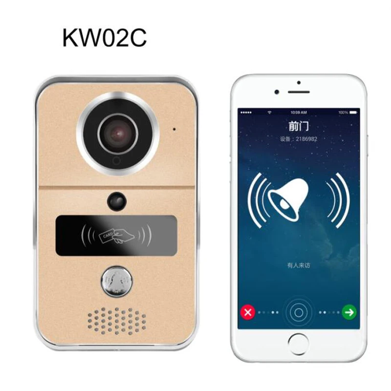 KW02C WI-FI 1080P дверной звонок 2.0MP видео PIR ИК Ночное видение оповещение при