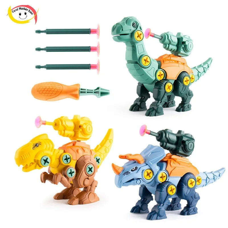 

Игрушка Монтессори для мальчиков, конструктор «сделай сам» для сверления винтов, динозавров, стрельбы, разборки, сборки, игрушки для детей, 1...