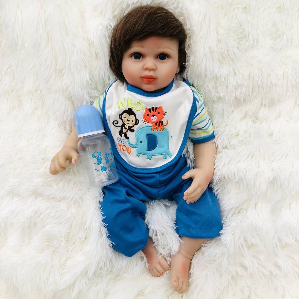 NPK Новый Boneca Reborn 20 дюймов Мягкие силиконовые виниловые куклы 50 см мягкие Baby Doll