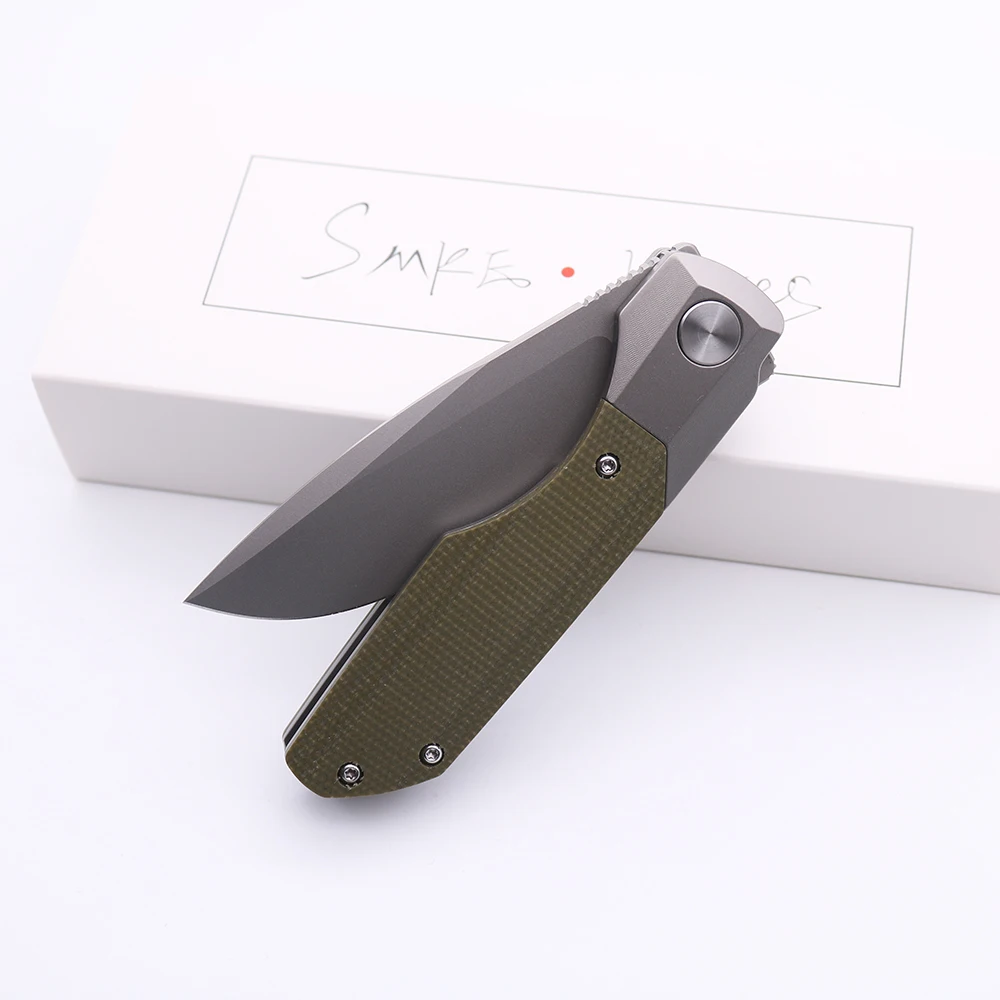 Ножи SMKE на заказ складной нож Synapse Flipper лезвие M390 Микарта + титановая ручка