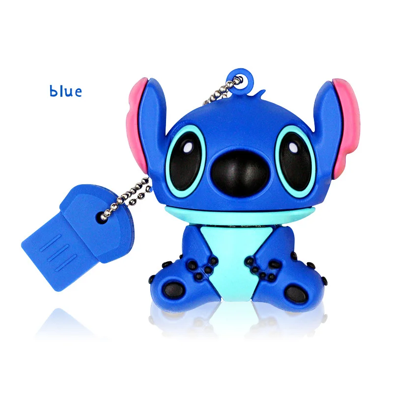 Синий Мультяшная кукла, usb флеш-накопитель, 4 ГБ, 8 ГБ, 16 ГБ, 32 ГБ, 64 ГБ, 128 ГБ, флешка, флешка, usb флешка, внешний накопитель, двойняшки - Цвет: Синий