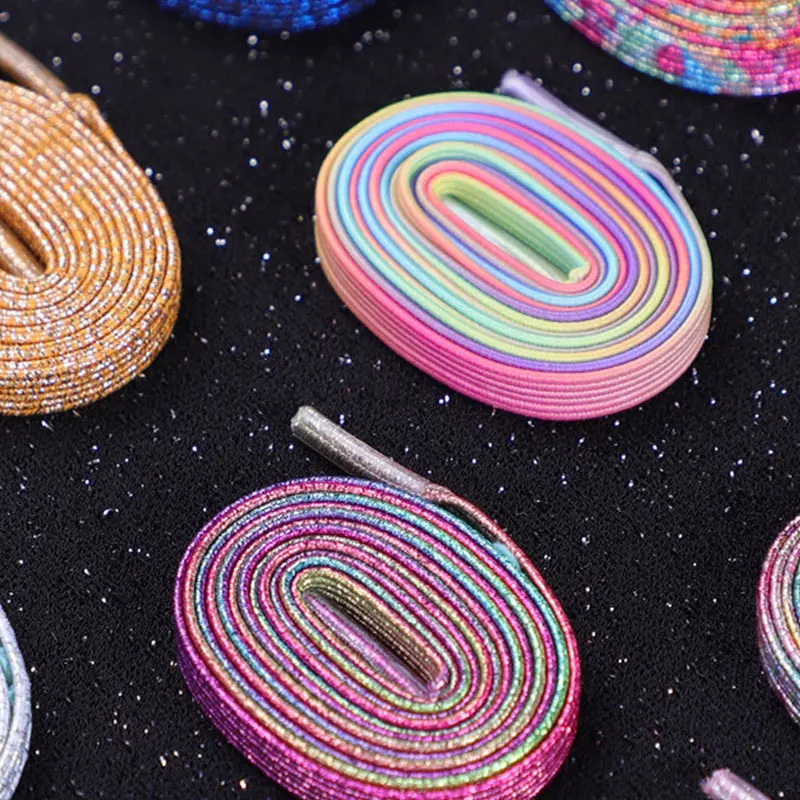 1 Pair No Tie Shoelace Elastic Locking Shoelaces Colorful Quick Sneakers Locking Shoe Laces Adult Kids Flat Shoe Accessories