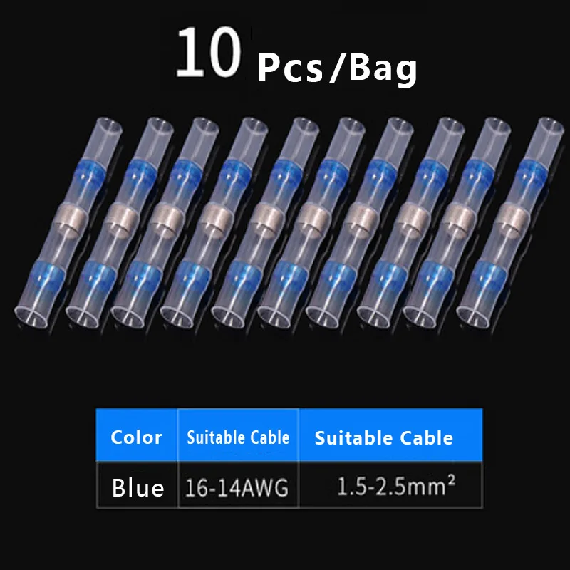 10 шт. терм усадочная припоя рукав провода соединителя практические