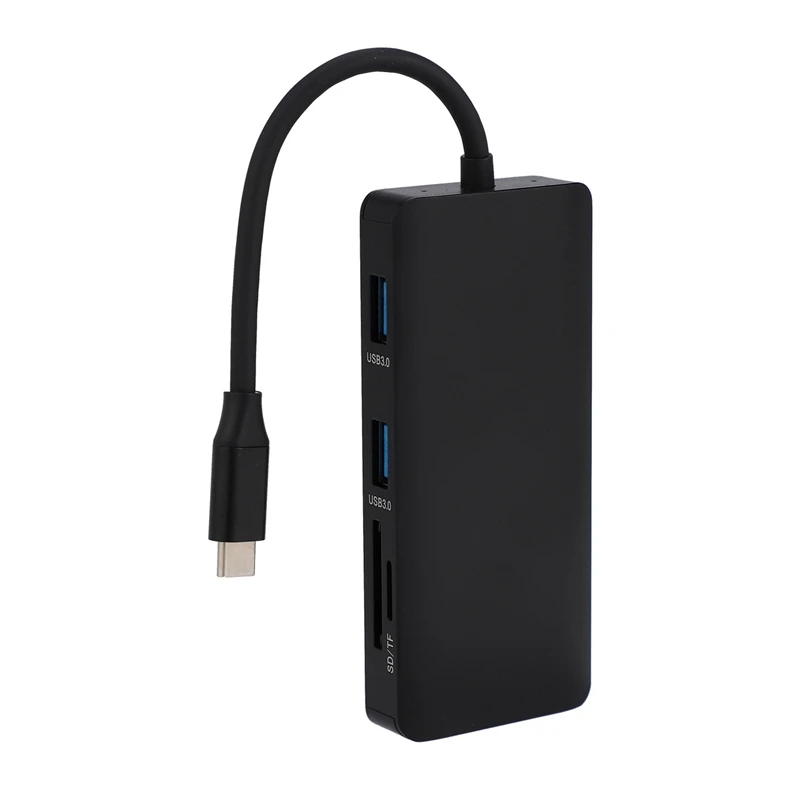 9 in 1 USB-C Type C HUB to 3.5mm Audio Mic 4K HDMI VGA RJ45 Lan Adapter USB 3.0 SD TF Card Reader PD Charging Hub | Компьютеры и офис